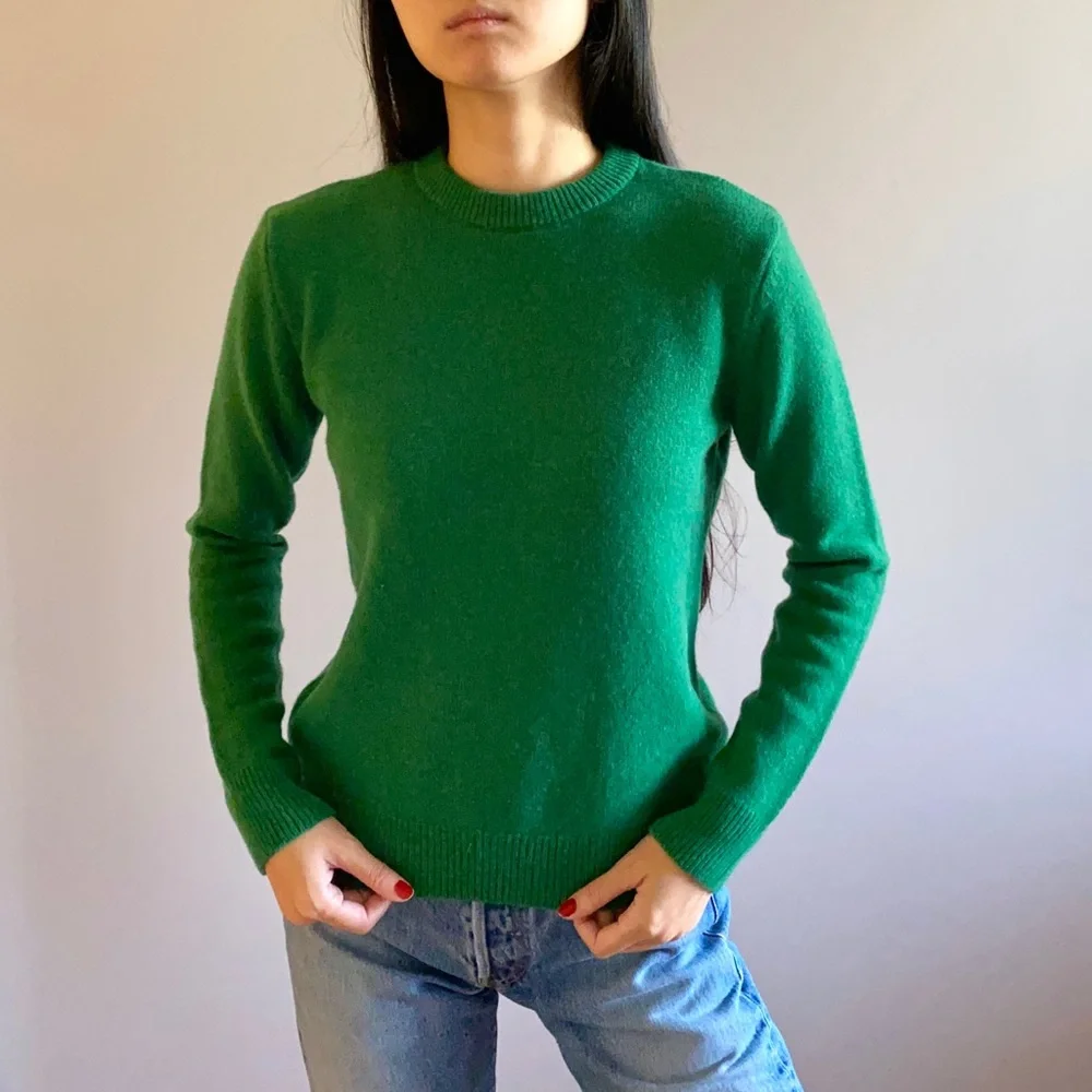 NEW Zara green cashmere wool blend sweater - Picture 8 of 9